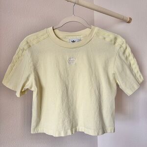 Adidas Yellow Cropped T-Shirt